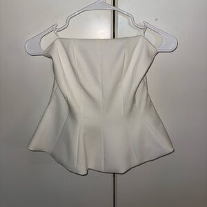 Zara White Strapless  Top